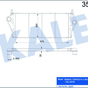 İNTERCOOLER ESPACE IV-LAGUNA I-LAGUNA II-VEL SATIS 1.9DCI-2.0 16V 02 - KALE