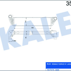 İNTERCOOLER ESPACE IV 2.0-2.2DCI 02 -LAGUNA II 1.9-2.0DCI 00 VEL SATIS 2.2 DCI 02 - KALE