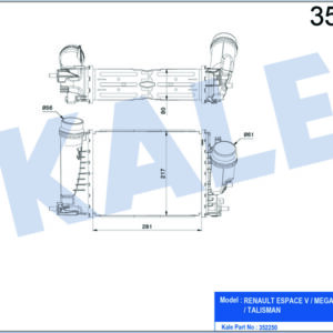 İNTERCOOLER ESPACE V-MEGANE IV-SCENIC IV-TALISMAN 1.6DCI-1.6TCE 15 - KALE