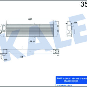 İNTERCOOLER MEGANE II-SCENIC II-GRAND SCENIC II 1.9-2.0 DCI 02 - KALE