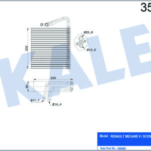 EVAPORATOR MEGANE II-SCENIC II - KALE