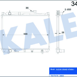 RADYATÖR AL/PL/BRZ GRAND VITARA I - KALE