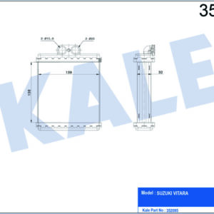 KALORİFER AL/PL/BRZ VITARA 1.6 16V-2.0 16V-2.0 HDI 97 - KALE