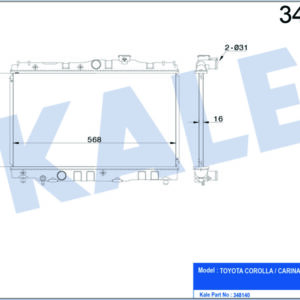 RADYATÖR AL/PL/BRZ COROLLA-CARINA II MT - KALE