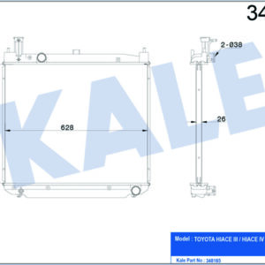 RADYATÖR AL/PL/BRZ HIACE III-HIACE IV-HIACE V MT - KALE