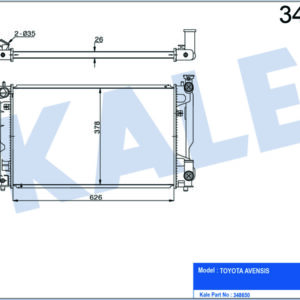 RADYATÖR AL/PL/BRZ AVENSIS MT - KALE