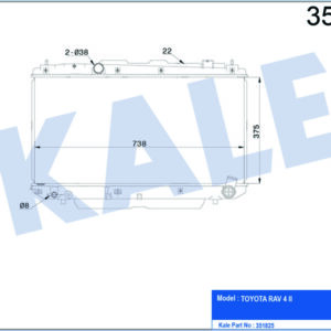 RADYATÖR AL/PL/BRZ RAV 4 II 2.0 D4D01 - KALE