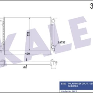 RADYATÖR AL/MKNK GOLF II-JETTA I-JETTA II-SCIROCCO MT - KALE