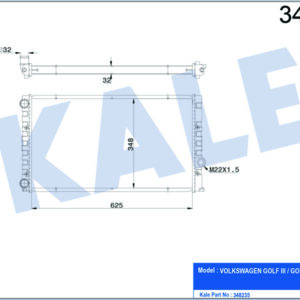 RADYATÖR AL/PL/BRZ GOLF III 1.6/1.8/2.0 95 97 MT - KALE