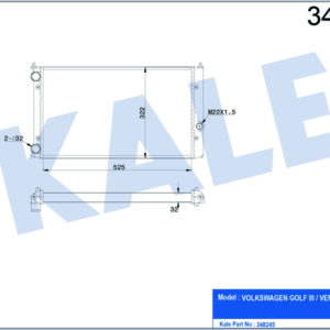 RADYATÖR AL/MKNK GOLF III-VENTO MT - KALE