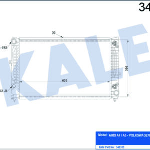 RADYATÖR AL/MKNK A4-A6-VOLKSWAGEN PASSAT AT - KALE