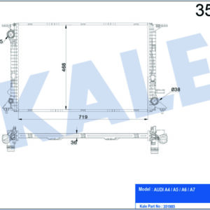 RADYATÖR AUDI A4 2007 - KALE