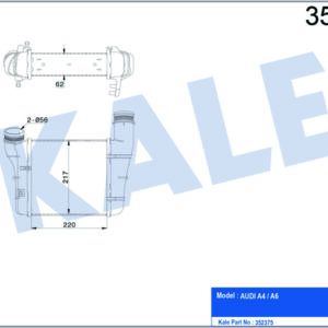 İNTERCOOLER A4 1.9TDI 04 -2.0 TDI 00 -A6 1.9 TDI 01 04 - KALE