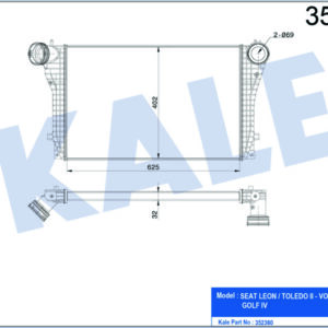 İNTERCOOLER LEON-TOLEDO II-VOLKSWAGEN BORA-GOLF IV 1.9 TDI 00 - KALE