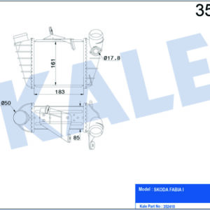 İNTERCOOLER SKODA FABIA I 1.9 TDI 99 - KALE