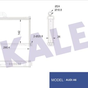 KALORİFER AL/PL/BRZ A6 2.0-2.7 TDI 04 - KALE