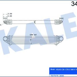 İNTERCOOLER AL/PL/BRZ C30-C70 II-S40 II-V50 - KALE