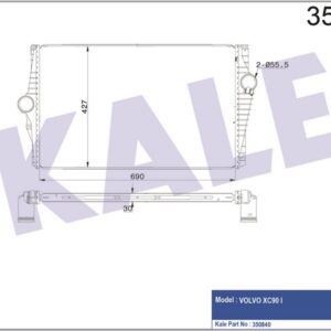 INTERCOOLER AL/PL/BRZ VOLVO XC90 I - KALE