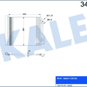 KONDENSER AL-AL SMART FORTWO - KALE