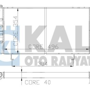 RADYATOR PEUGEOT 505-505 GL 1300.E1 2 SIRA PA SİSTEM 496X354X40 - KALE