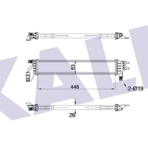RADYATÖR DUSTER II ; LOGAN II ; SANDERO II LT 1.5DCI AL/BRZ 448X83X26 - KALE