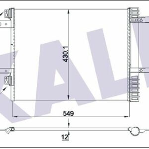 KLİMA KONDANSATÖRÜ 5008 16 3008 16 308 14 C4 13 1.6-2.0 BLUEHDI AL/BRZ 533X430.1X12 - KALE