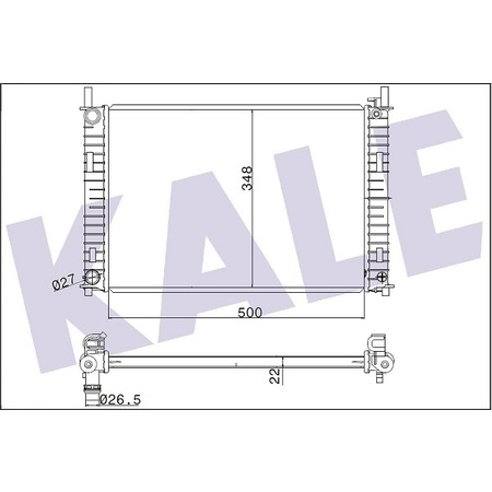 SU RADYATÖRÜ FORD FIESTA-FUSION-MAZDA 2 DY 1.4 1.6 1.25 16V 02 MT AC NAC TAHLİYE APARATLI MEKANİK 500x359x23 2S6H8005BA-2S6H8005CA-2S6H8005CB-2S6H8K161BB-2S6H8005AC-2S6H8005BB-4S6H8005CA - KALE