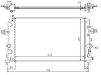 SU RADYATÖRÜ OPEL ASTRA H 04 ZAFIRA 05 1.6 1.8 MT AC NAC MEKANİK 605x359x23 - KALE