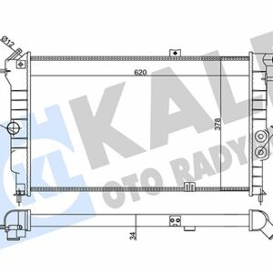 SU RADYATÖRÜ OPEL VECTRA A 1.6I 2.0I 2.0I 16V 1.7D 90-95 CALIBRA A 2.0I 94-97 MT AC NAC MEKANİK 620x378x34 90443463-90443466 - KALE