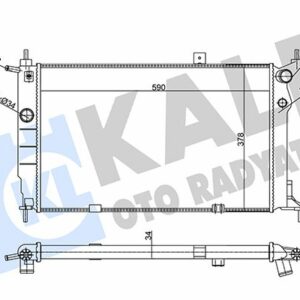 SU RADYATÖRÜ OPEL ASTRA F 1.4I 1.6I 1.8I 2.0I 91 MT AC MEKANİK 590x378x34 - KALE