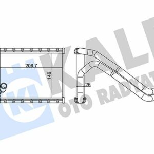 KALORİFER KIA CEED HEATER CORE - KALE