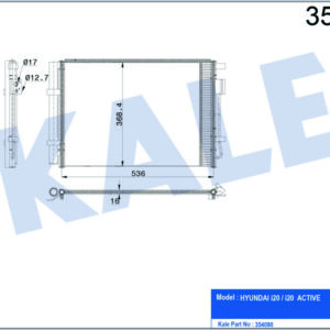 354090 KONDENSER HYUNDAI i20-i20 ACTIVE - KALE