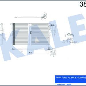 382300 KLİMA KONDENSERİ VECTRA B AL/AL 625x370x20 - KALE