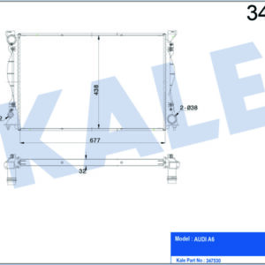 RADYATÖR A6 2.4 2.8FSI 3.0 3.2FSI 04 MT AL/BRZ 677X438X32 - KALE