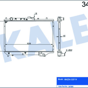 RADYATÖR 323 FIV 1.6 89 94 MT AL/BRZ 350X628X16 - KALE