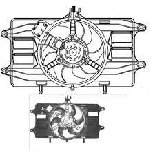 FAN GRUBU FIAT DOBLO MPV 1.2 01--Box Body/MPV 1.2 01-04 - 12V - KALE