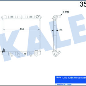 RADYATÖR LAND ROVER RANGE ROVER 4.0I 4.6I 98 MT AC-NAC BRAZING 495X559X42 SU RADYATÖRÜ - KALE