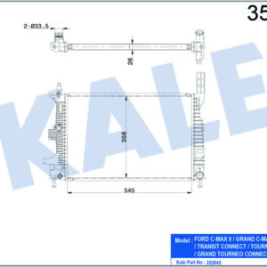 MOTOR SU RADYATORU FUCUS III 1.5TDCI 1.6TDCI 95PS 115PS 12 YENI CONNECT 14 1.5TDCI 1.6 TDCI OLCU 545 358 26 - KALE