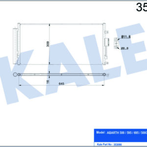 KONDENSER ABARTH 500 595 695-500C 595C 695C 1.4 07 KURUTUCU İLE BRAZING AL-AL 625X309X16 KLİMA RADYATÖRÜ - KALE