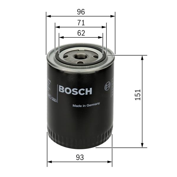 0986TF0006-0451203061 YAĞ FİLTRESİ PASSAT 96-00 A4 95-01 A6 97-01 A4 95-00 1.9TDI - BOSCH