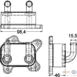 YAĞ SOĞUTUCUSU ASTRA G 1.7 DTİ 16V-CORSA C 1.7 DI-DTI-16V 00 - MAHLE