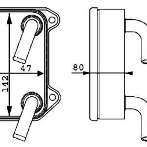 YAĞ SOĞUTUCU VOLVO S40 1.9 T4 97-00 2.0 T 00-04 V40 1.9 T4 97-00 2.0 T 00-04 - MAHLE