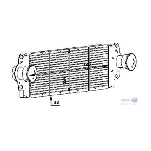 TURBO RADYATÖRÜ INTERCOOLER TRANSPORTER T5 -MULTIVAN V 720x194x32 - MAHLE