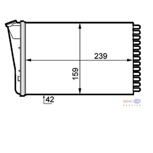 KALORİFER RADYATÖRÜ OMEGA B 239x159x42 - MAHLE