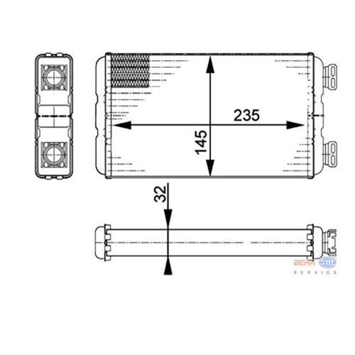 KALORİFER RADYATÖRÜ MASTER-MOVANO 2.5-3.0 DTI-DCI 235x145x42 - MAHLE