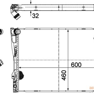 RADYATÖR BMW E81 130İ 05 E87 130İ 05 E82 125İ 07 E88 125İ 08 E90 E91 E92 E93 E84 - MAHLE