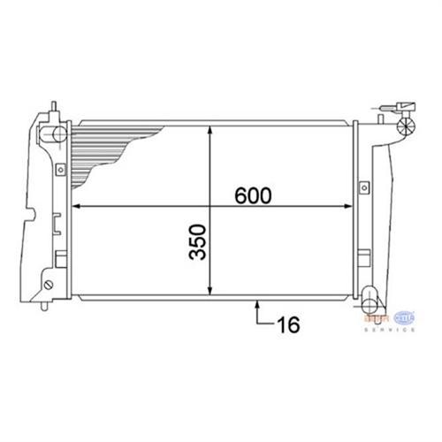 RADYATÖR COROLLA 1.4-1.6 VVTİ AC KLİMASIZ MEK 597x355x16 - MAHLE