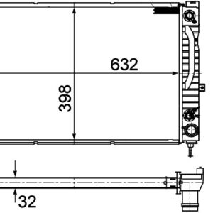 RADYATÖR A4 2.6-2.8 95-00 632x398x32 OTOMATİK - MAHLE