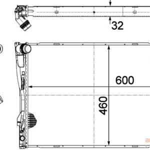 MOTOR SU RADYATORU MEKANIK SANZ. PREMIUM LINE BMW E81 E82 E87 E88 E90 E91 E92 E93 X1 E84 Z4 E89 - MAHLE