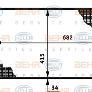 RADYATÖR LT28-35-LT28-46 2.5TDI-2.8TDI KLİMASIZ MEK 682x415x34 - MAHLE